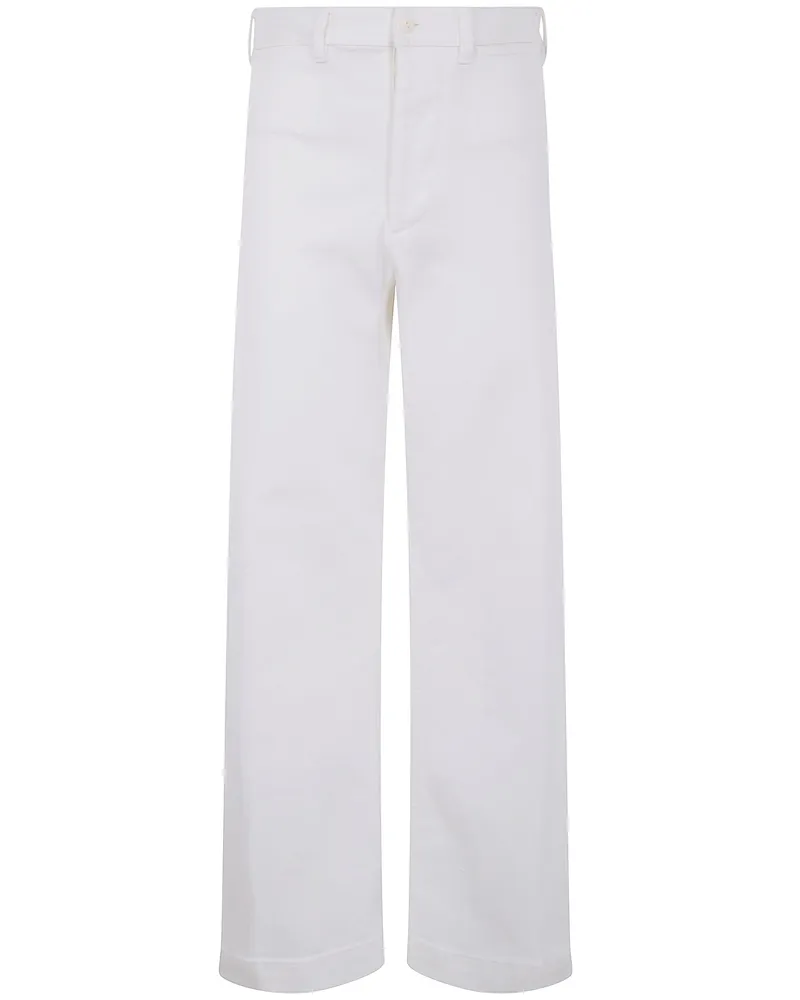 Ralph Lauren Slr Pt Ful Lenght Flat Front Pants White