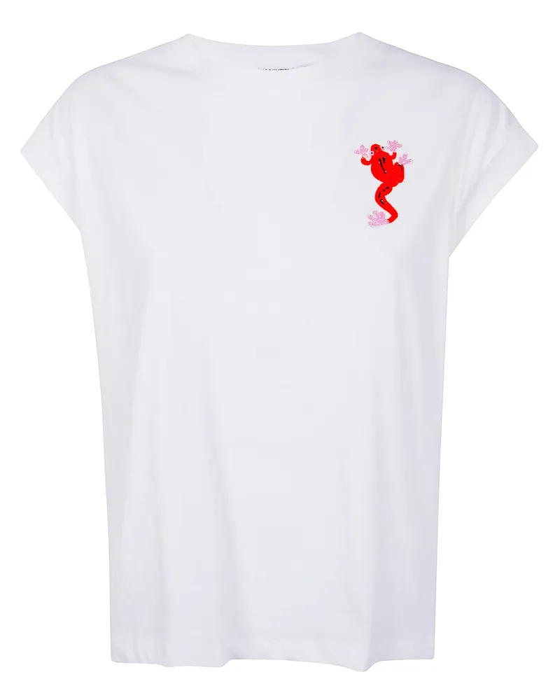 Essentiel Jungala" Embroidered T-Shirt White
