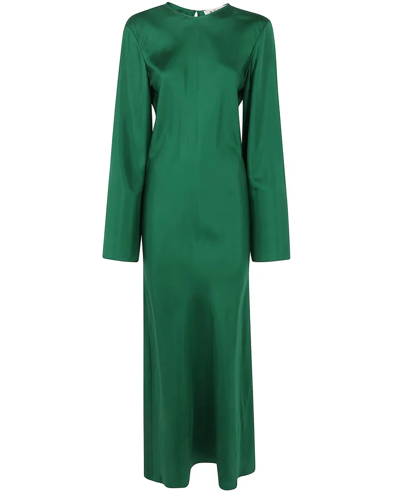 Róhe Dress Long Sleeve "Fluid Silk Dress Green