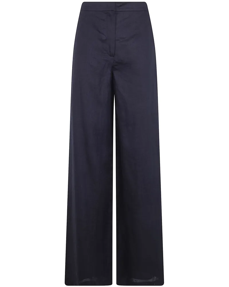 Max Mara Tapioca" Linen Classic Trousers Black