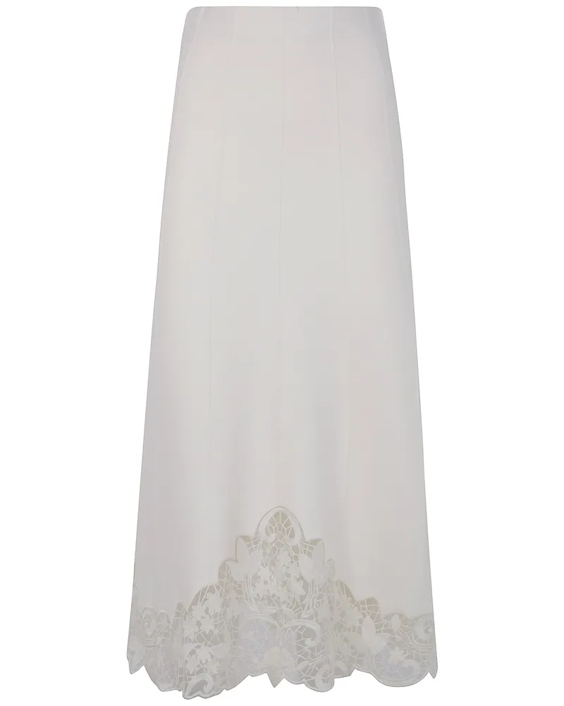 Twin-Set A-Line Skirt White