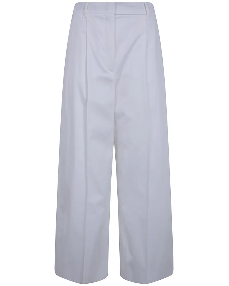 Max Mara Tequila" Cotton Wide Leg Trousers White