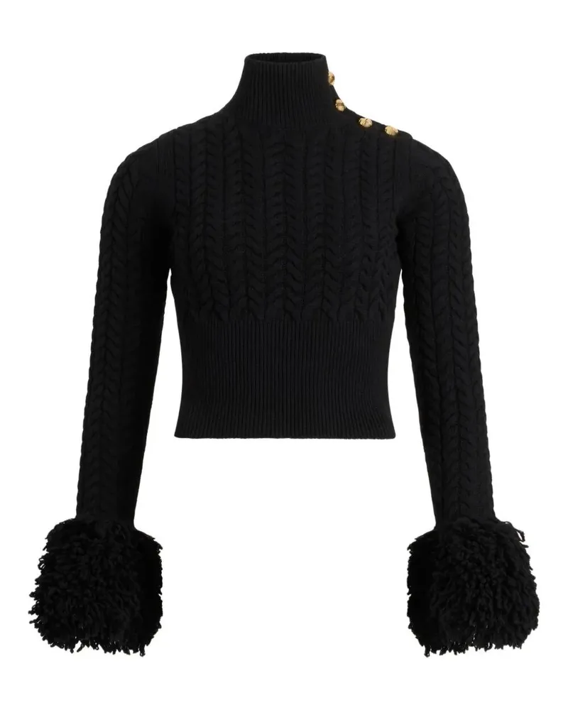 Patou Knitted Fur Jumper Black
