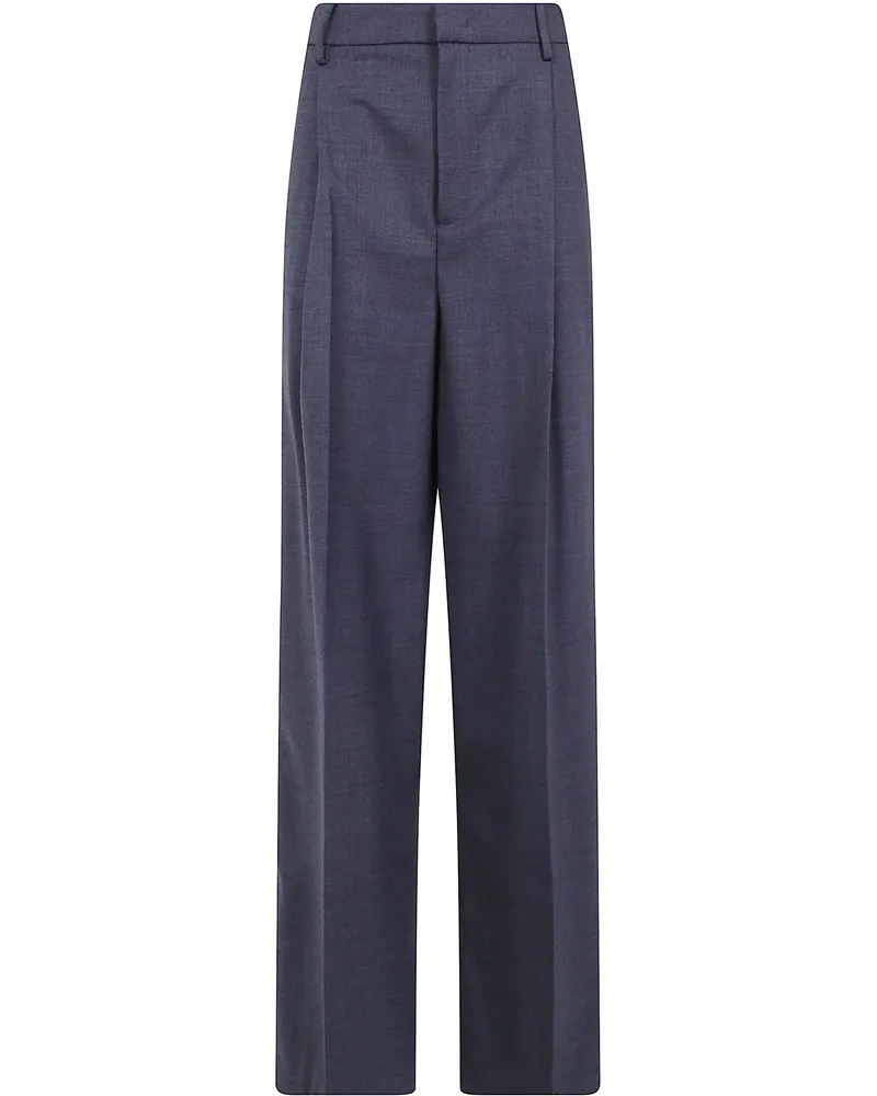 Blumarine Pants Wool Blend Rf6004t903a Gray