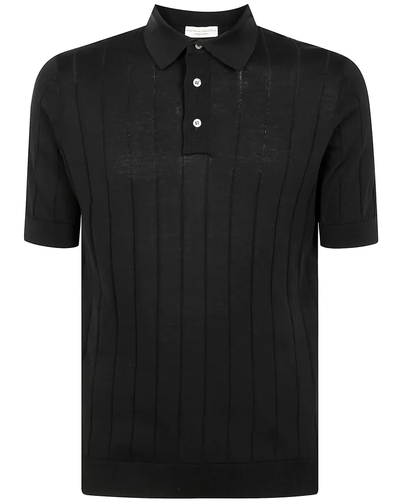 Filippo de Laurentiis Short Sleeves Polo Shirt Black