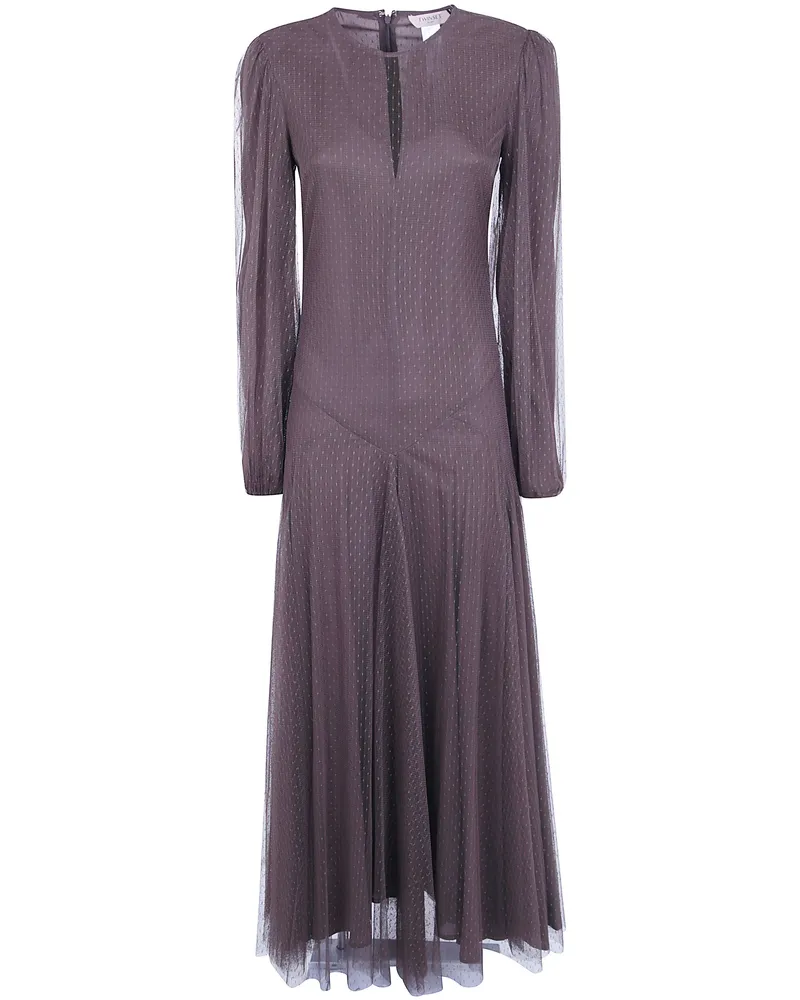 Twin-Set Dress Long Sleeve "262Tp2215 Brown