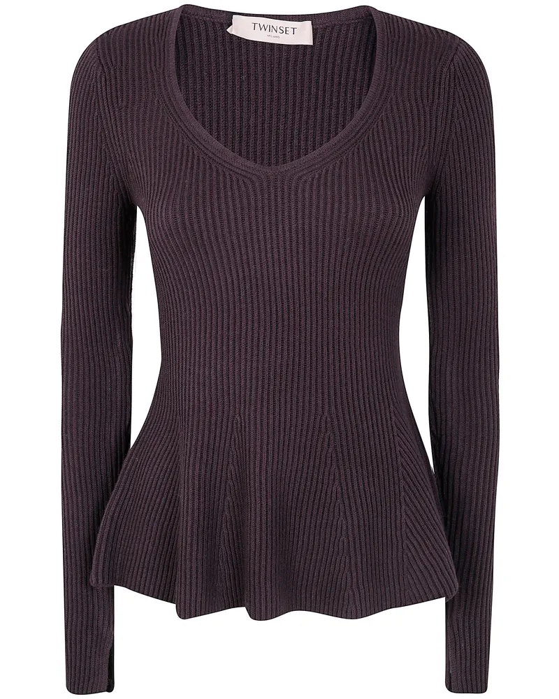 Twin-Set Round Neck Sweater Black