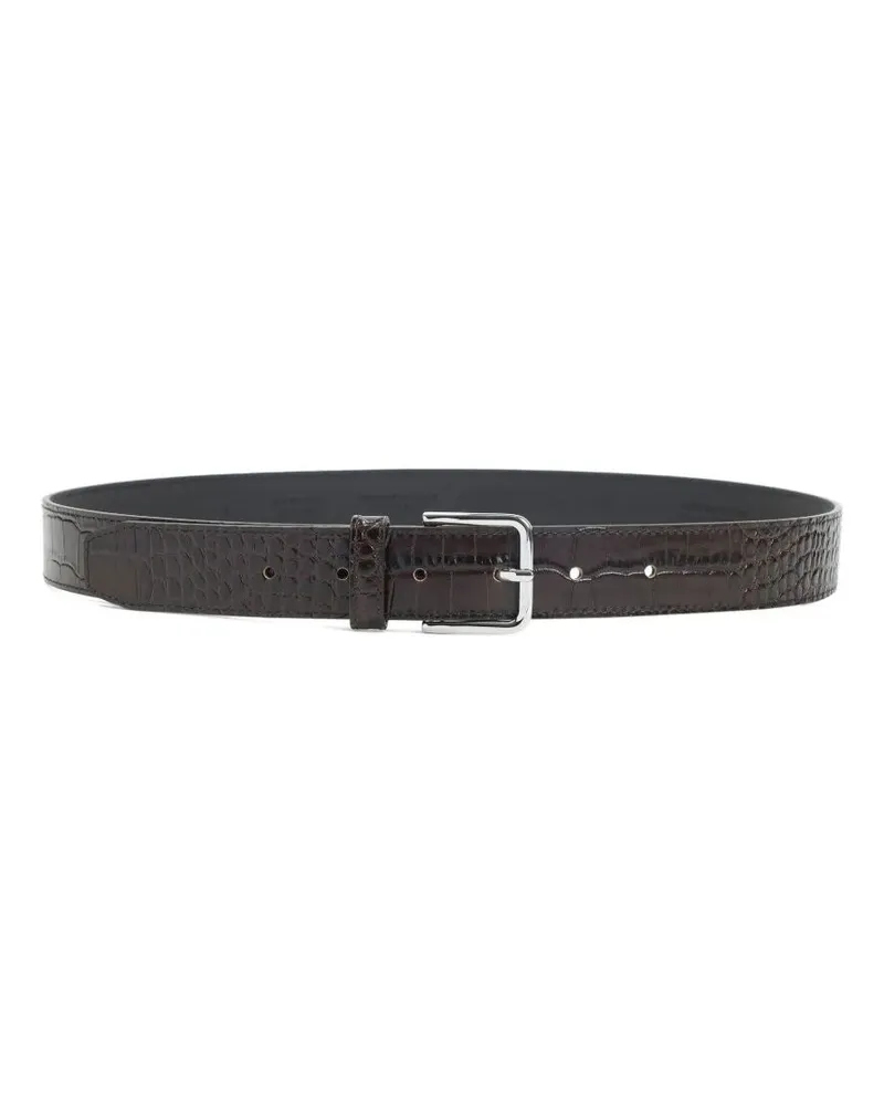 FRANKIE Shop Belt Croc Patent "Toni Brown