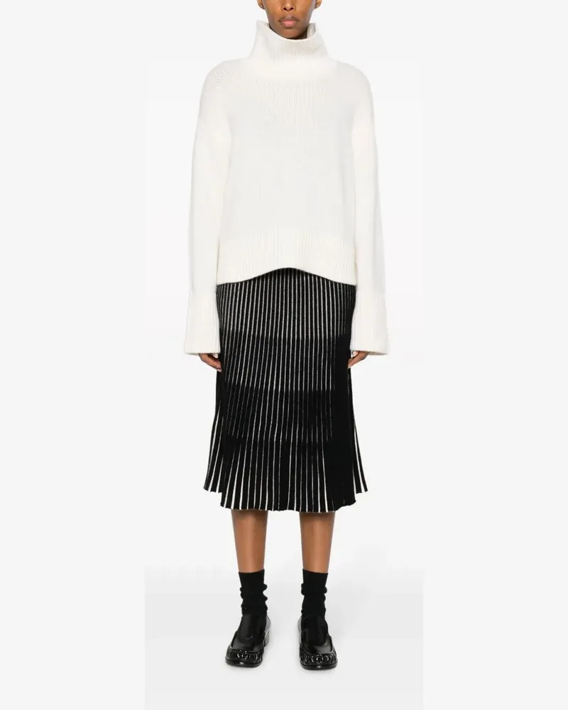 Lisa Yang Fleur Turtleneck Sweater White
