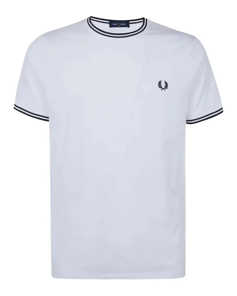 Fred Perry Fred Perry" Twin Tipped T-Shirt White