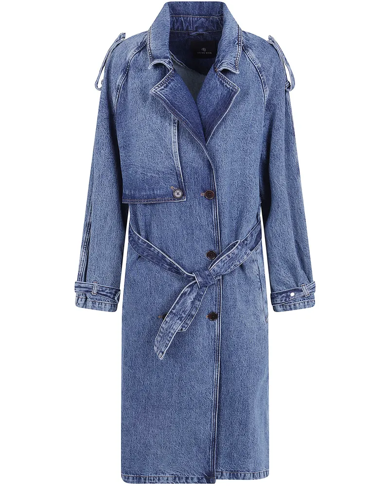 Anine Bing Coat Maxi Blue