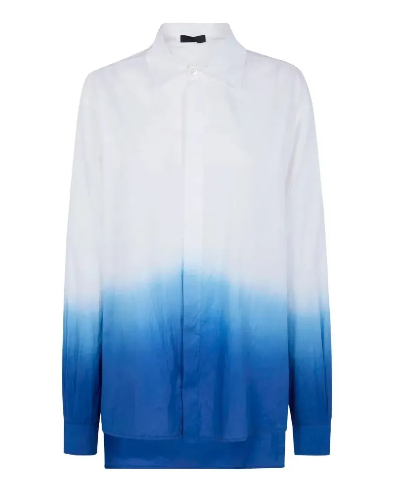 Maria Calderara Shaded Cotton Muslin Shirt White