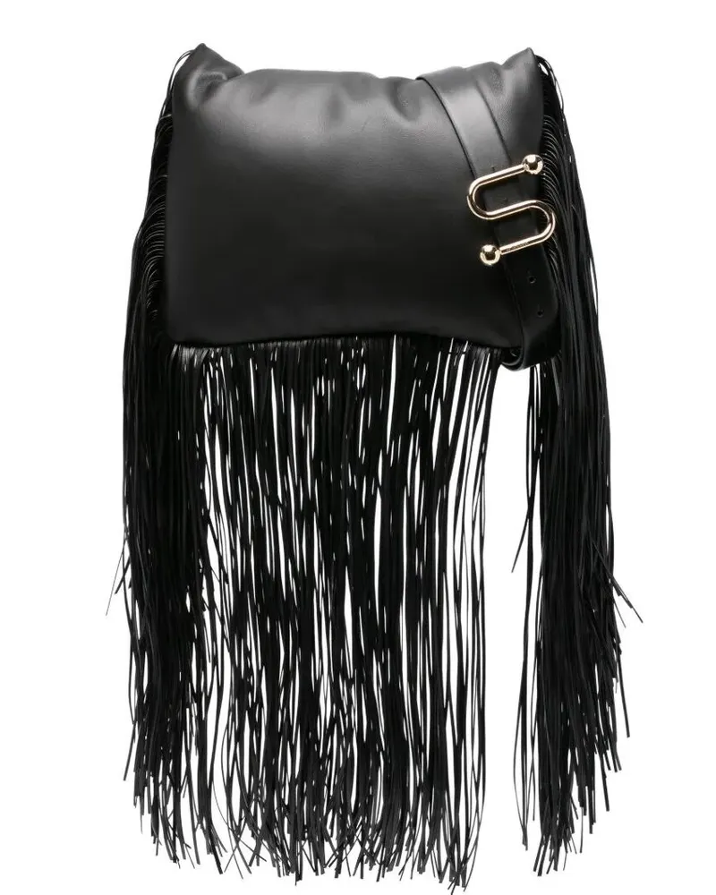 Max Mara Soffyfringes' Maxi Soft Fringes Bag Black