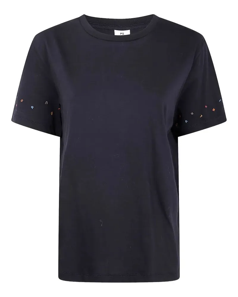 Paul Smith Embroidered Letters T-Shirt Black