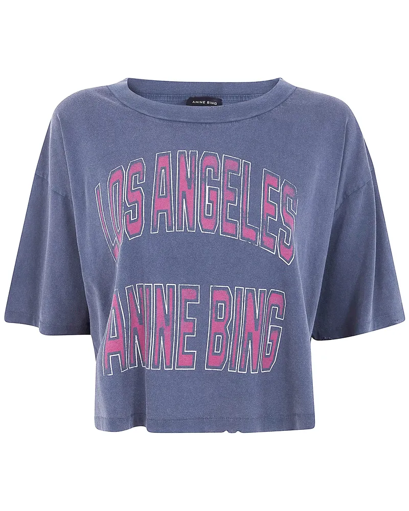 Anine Bing Johnny' Cropped Tee Black