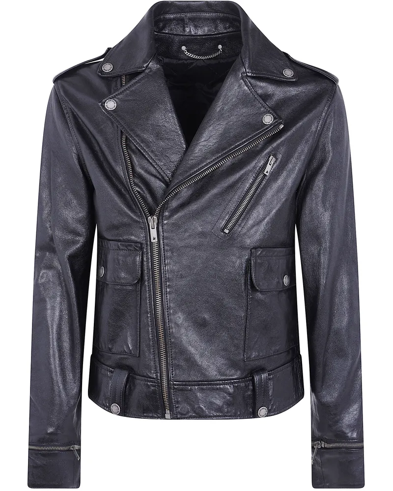 Golden Goose Jacket Leather "Golden M`S Black