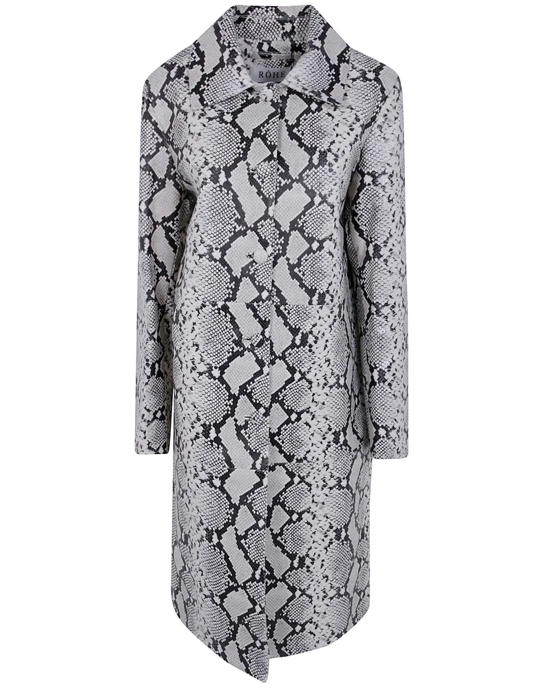 Róhe Coat Snakeskin Snakeskin Beige