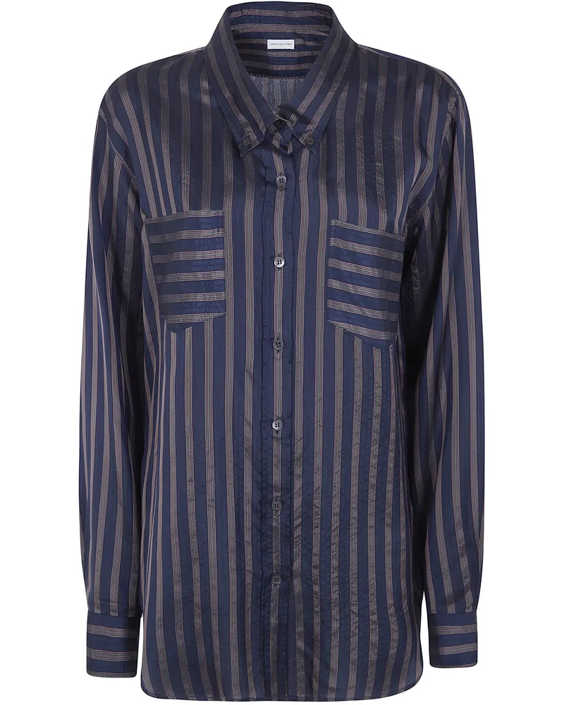 Dries van Noten Cheers Shirt Blue