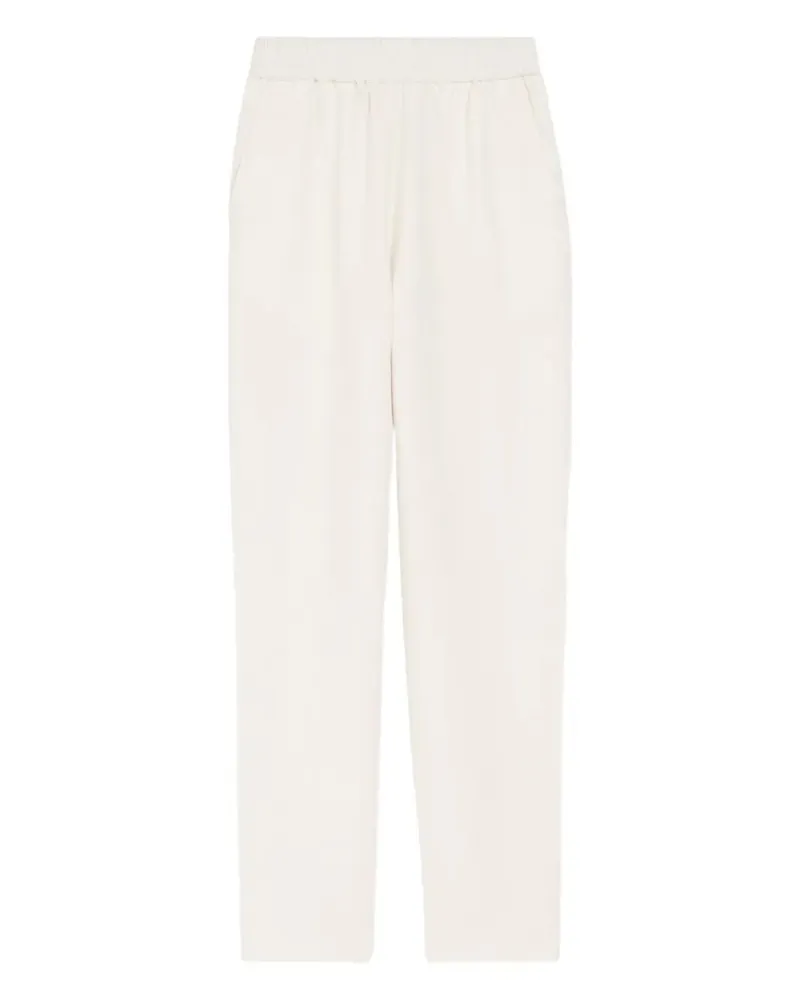 AMI Paris Elasticated Waist Trousers White