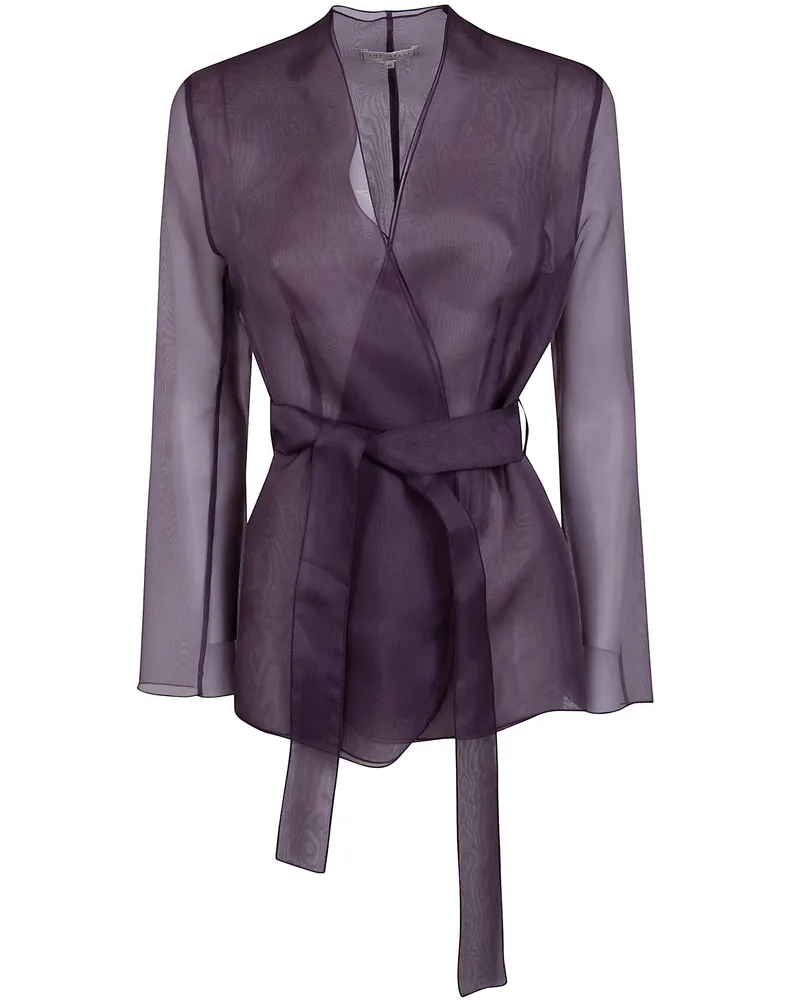 Antonelli Firenze Elia" Organza Silk Belted Waist Coat Pink