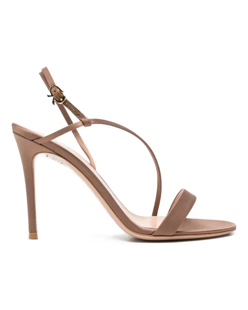 Gianvito Rossi Crepe Satin Stretch T. 095 Sandals Black