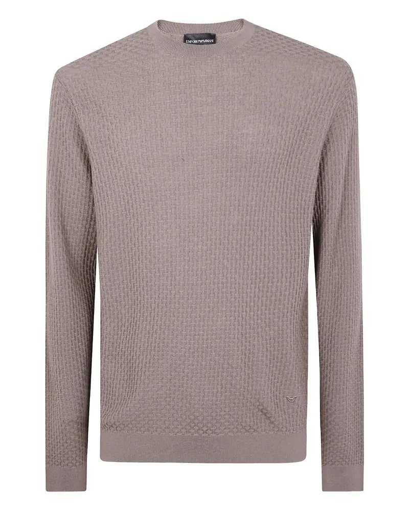Emporio Armani Round Neck Sweater Brown