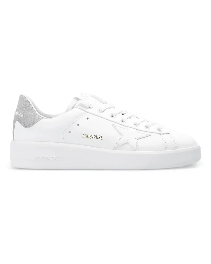 Golden Goose Sneakers Glitter Heel "Pure Star White