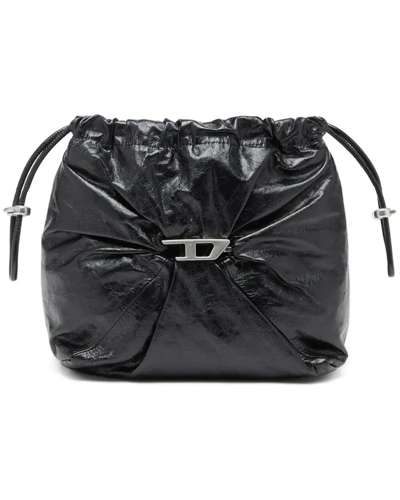 Diesel Bag Leather Black "Scrunch-D Bucket Black