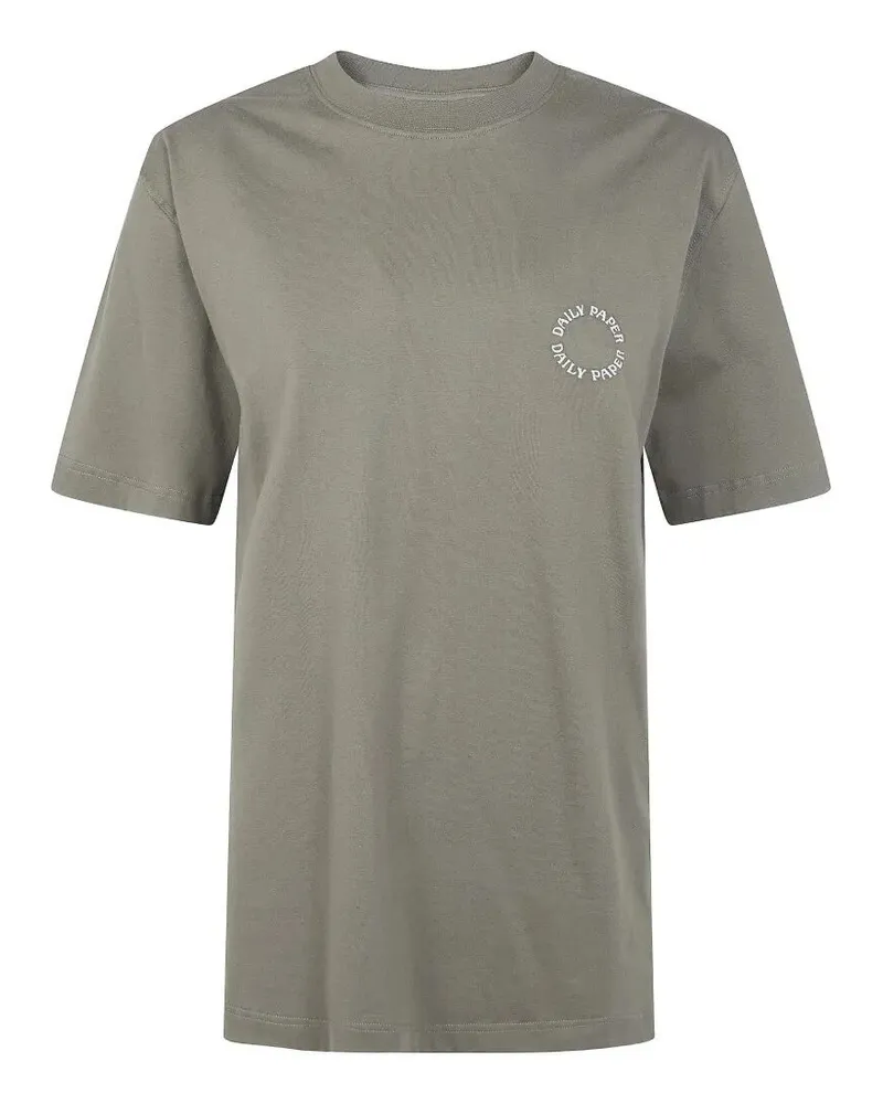 Daily Paper Orbit" Embroidery T-Shirt Green