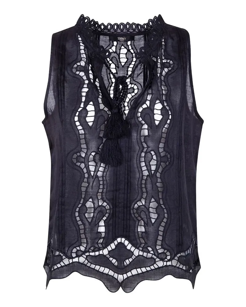 Seventy Raime Embroidered Top Black
