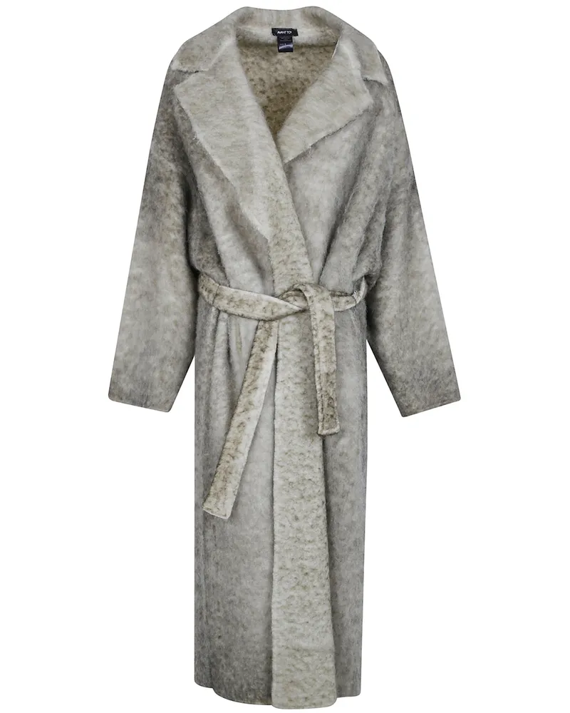 Avant Toi Coat Hand Painted Alpaca Over Coat Green