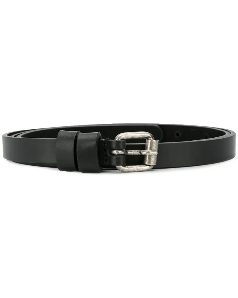 ASPESI Belt Silver Buckle "Classic Black