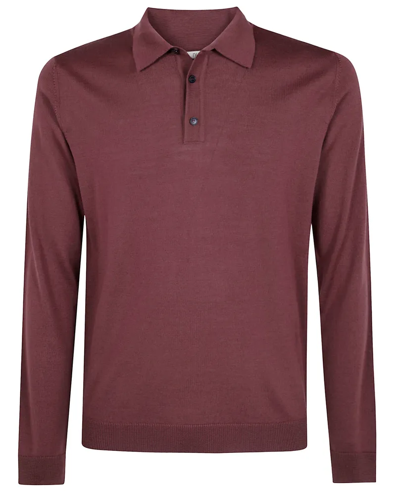 Nuur Sweater Long Sleeves "Serafino Neck Red