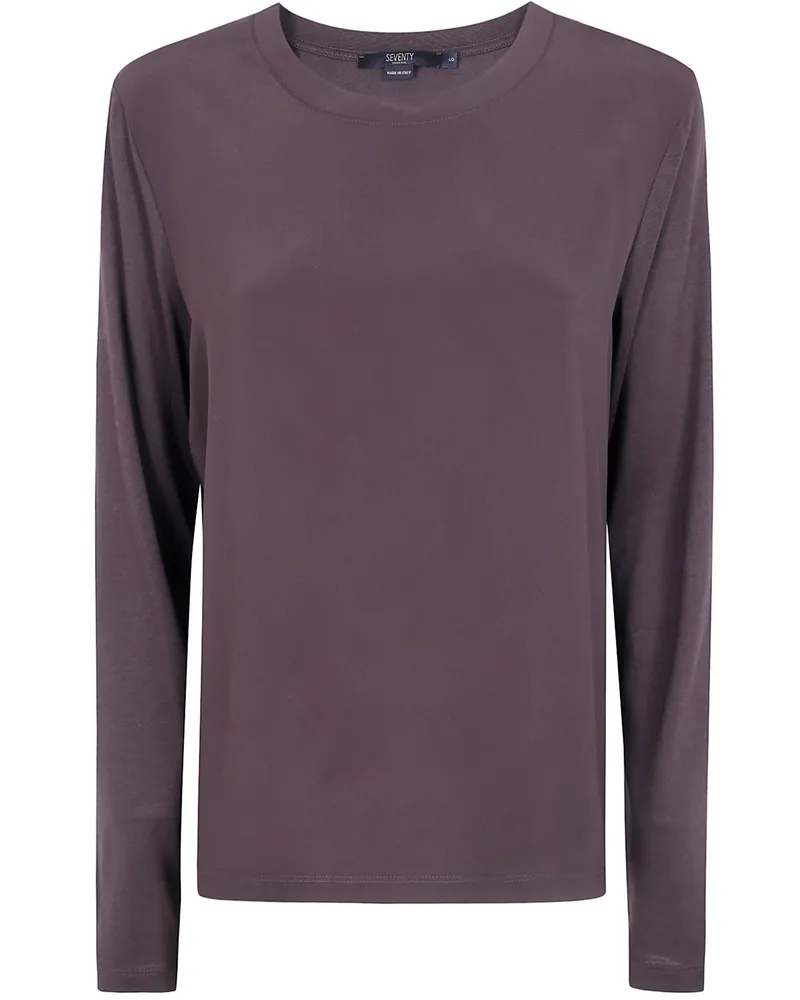 Seventy Sweater Round Neck "Jersey Crepe Brown