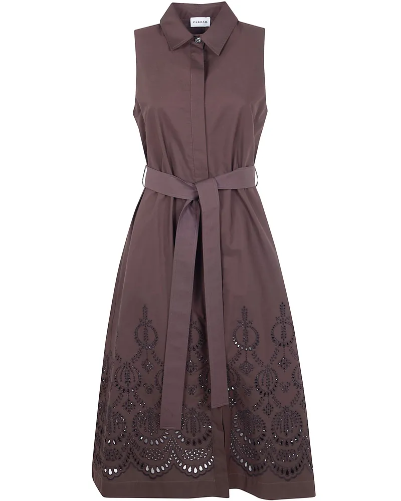 P.A.R.O.S.H. P. A.R. O H. Cannes Midi Dress Brown