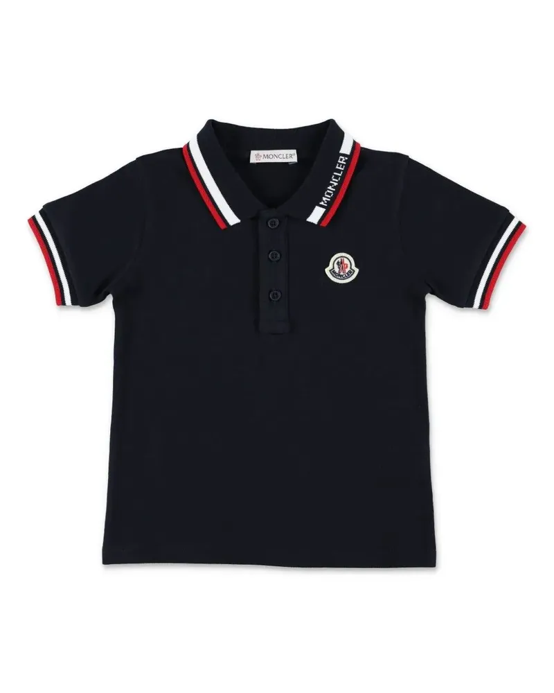 Moncler Short Sleeves Polo Shirt Blue