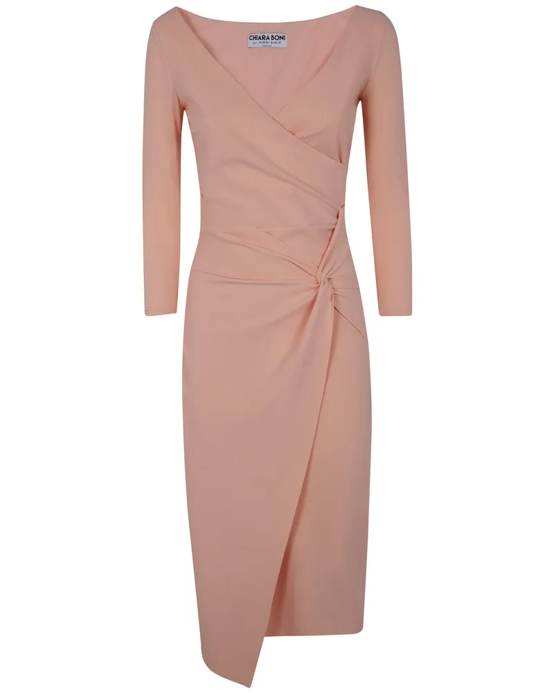 Chiara Boni Amax" Short Sleeves 30 Dress Brown