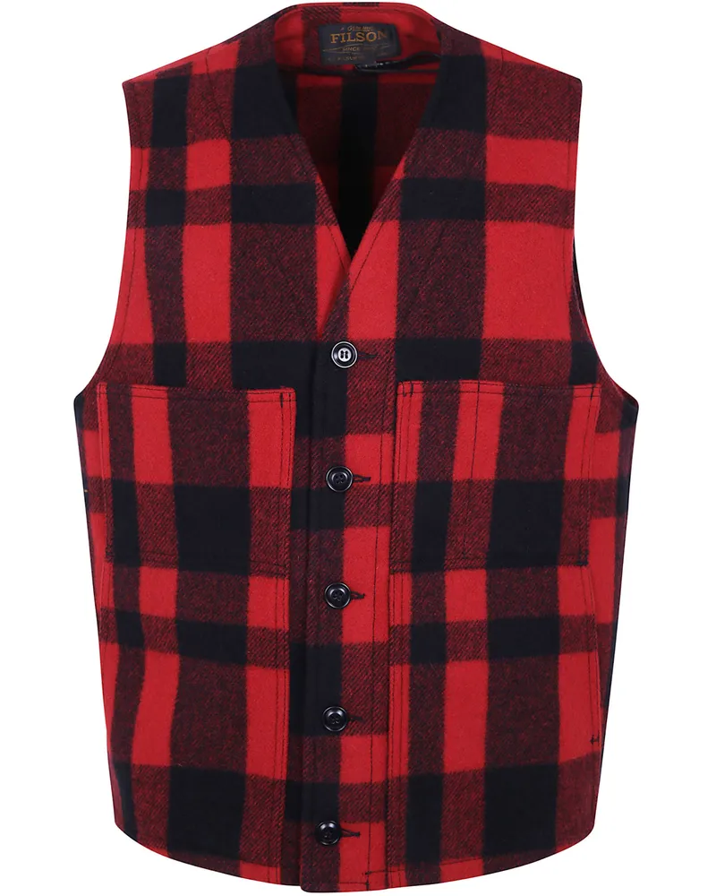 Filson Vest Plaid "Mackinaw Red