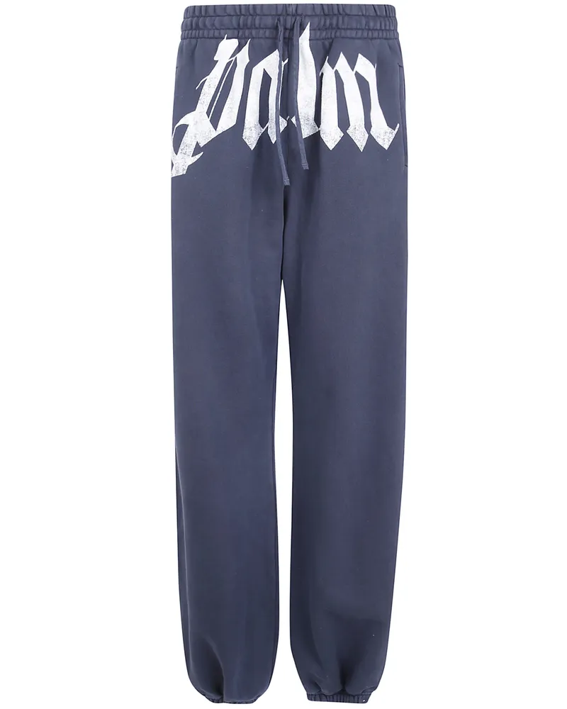 Palm Angels Pants Big Waist Logo Black