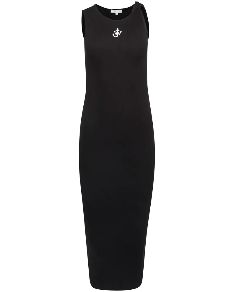 J.W.Anderson J. W.ANDERSON Anchor Embroidery Twisted Strap Dress By J. W.Anderson Black