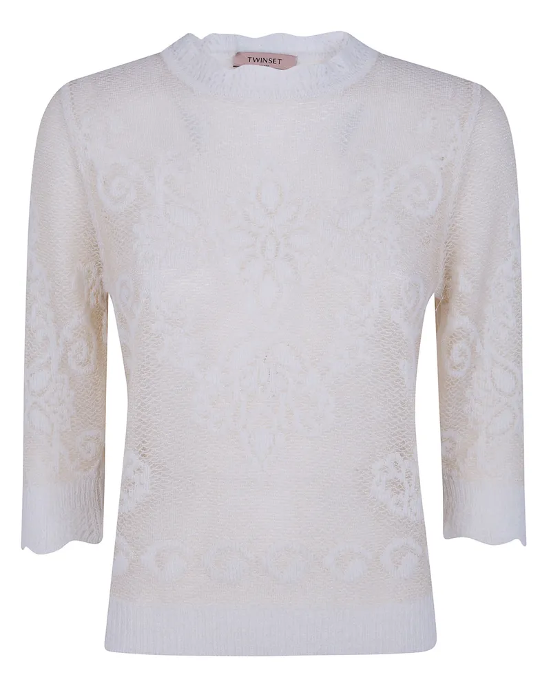 Twin-Set Sweater Laced Top "Laced Top Sweater Black