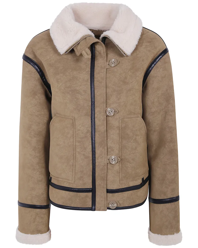 STAND Bomber Jacket Faux Sherling "Dara Beige