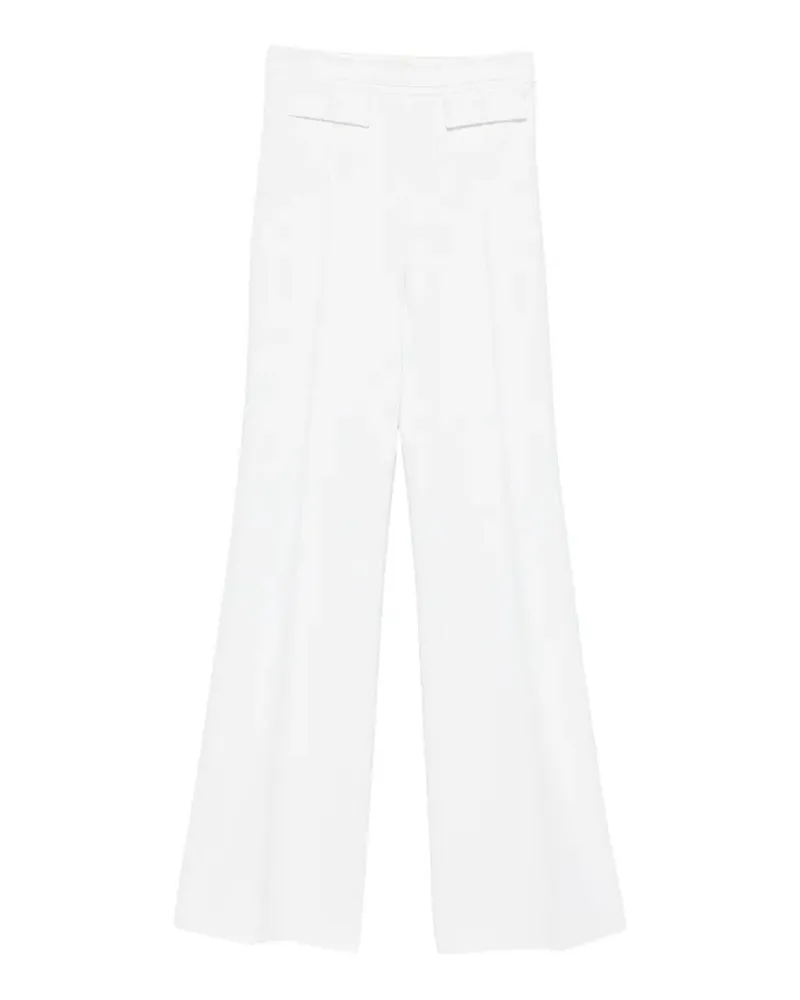 Elisabetta Franchi Essential Wide Leg Trousers White