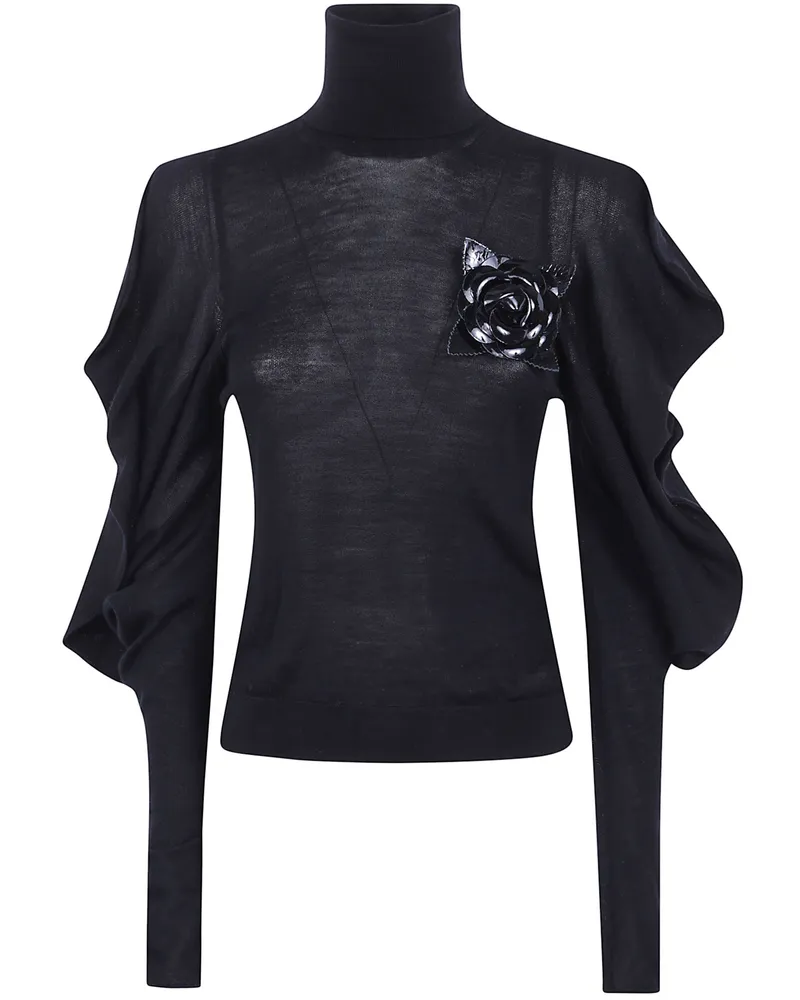 Blumarine Sweater Fine Knit Rf6179ma313 Black