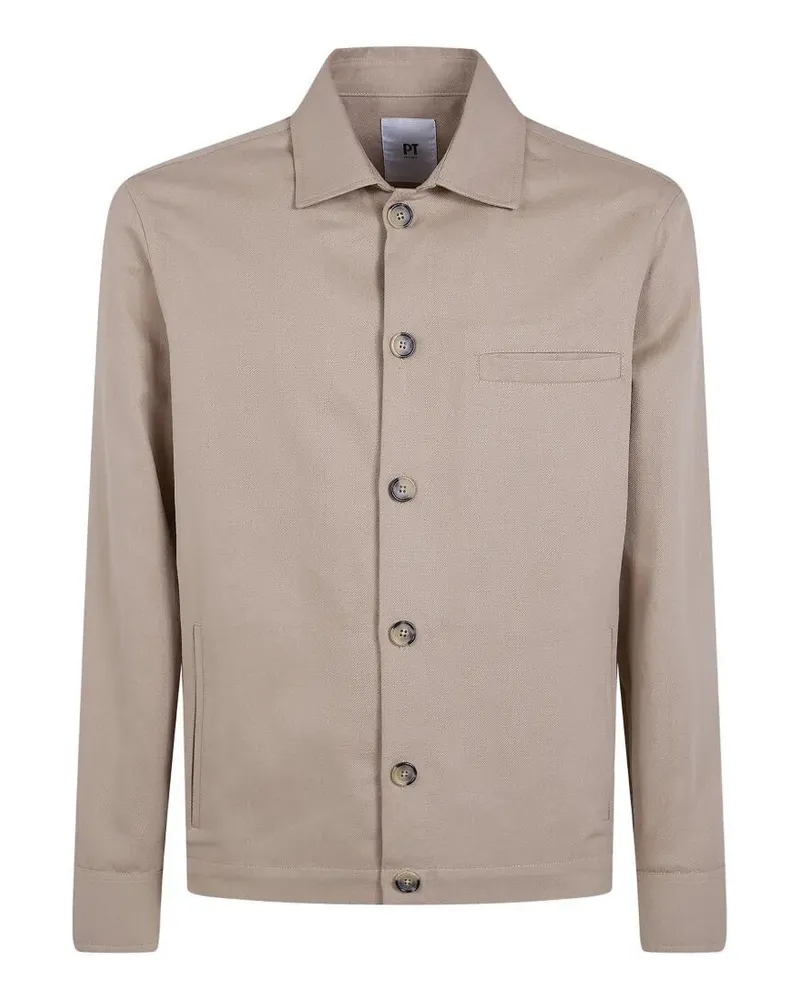 Pantaloni Torino Undercostructed Shirt Jacket Brown