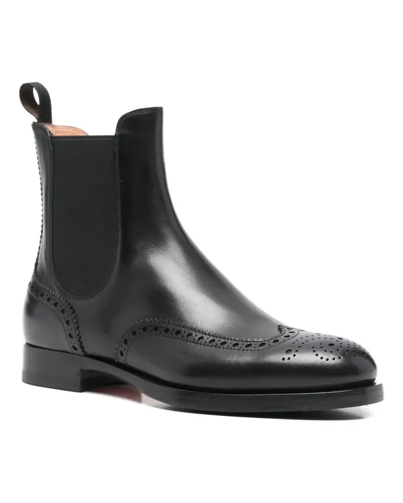 Santoni Delia" Oxford Boots Black