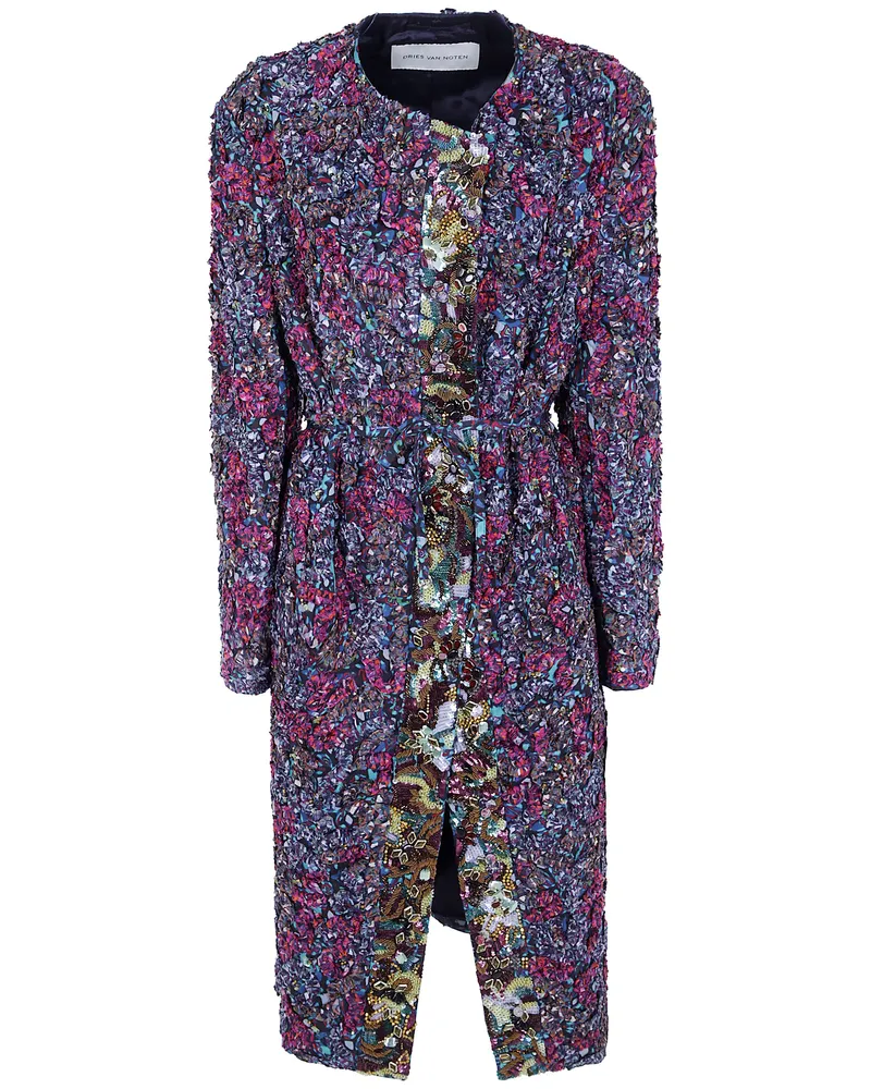 Dries van Noten Coat Print Embroidery "Rivkam Multi