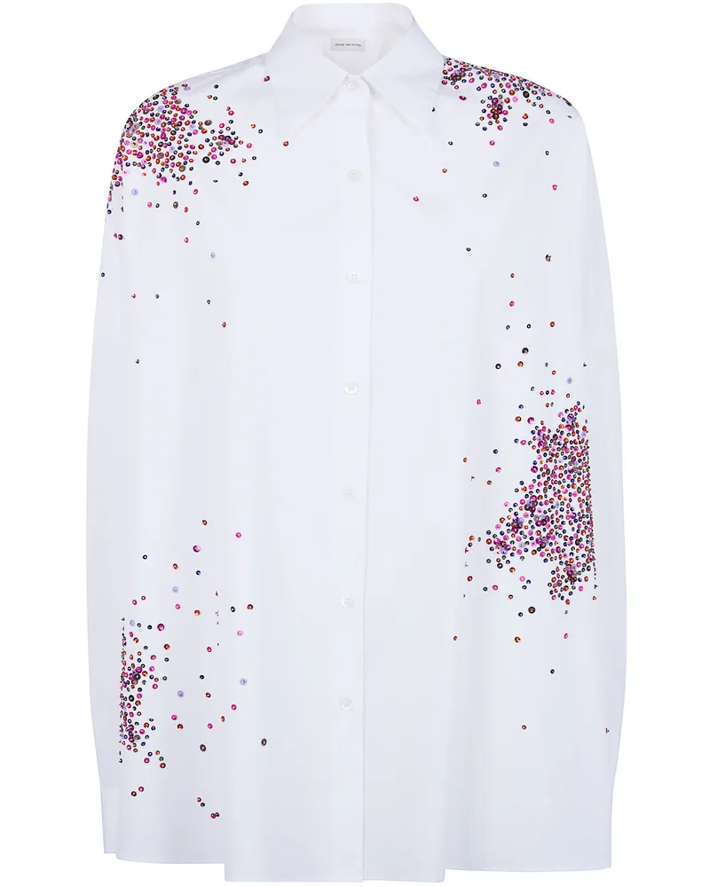Dries van Noten Casia" Embroidered Shirt White