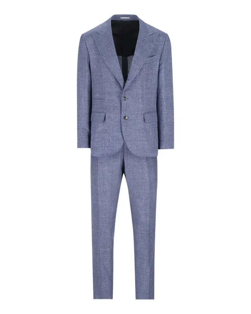 Brunello Cucinelli Fitted Suit Blue