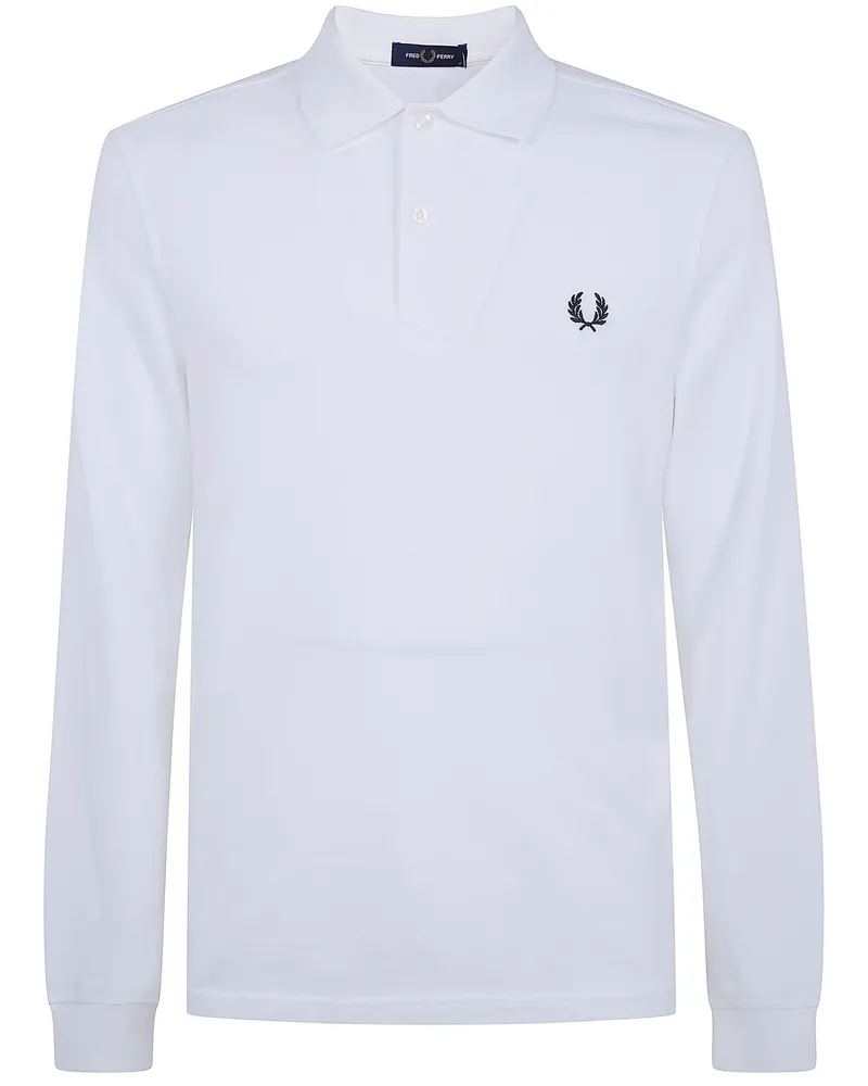 Fred Perry Fred Perry" Long Sleeve "Fred Perry" Shirt White